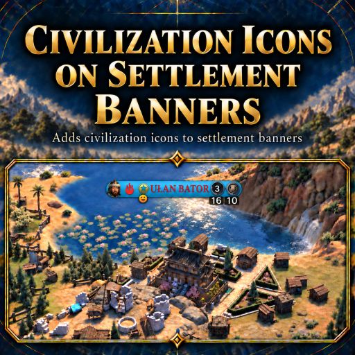 Civilization Icons on Settlement Banners