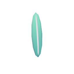 Surfboard only slightly tilted