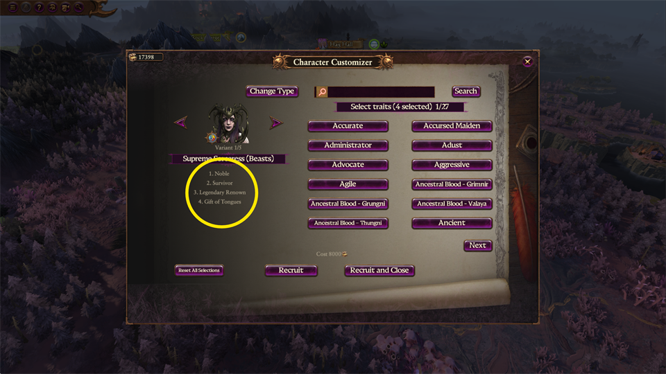 Character Editor — Give Traits To Existing Characters, Create New Characters, Unlimited & Legendary Traits preview
