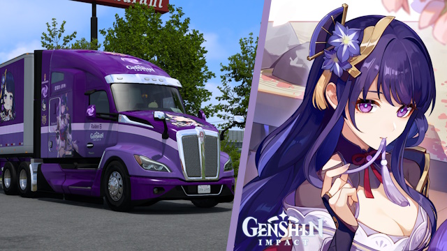 Kenworth T680 2022 Raiden Ei - Genshin Impact [Combo Skin]