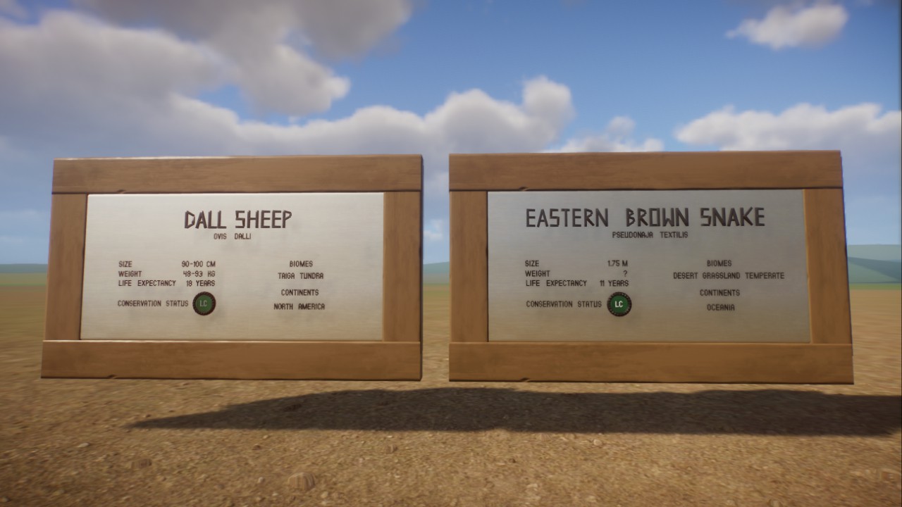 Dall sheep and eastern brown snake