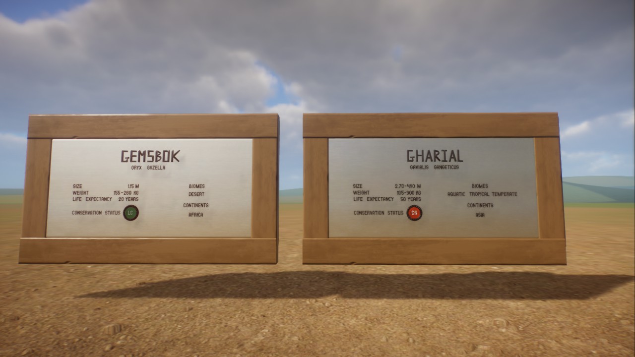 Gemsbok and Gharial