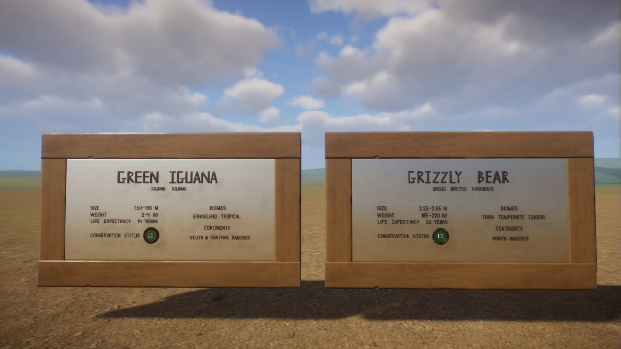 Green Iguana and Grizzly Bear
