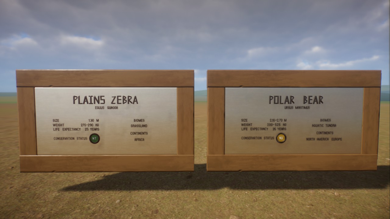 Plains Zebra and Polar Bear