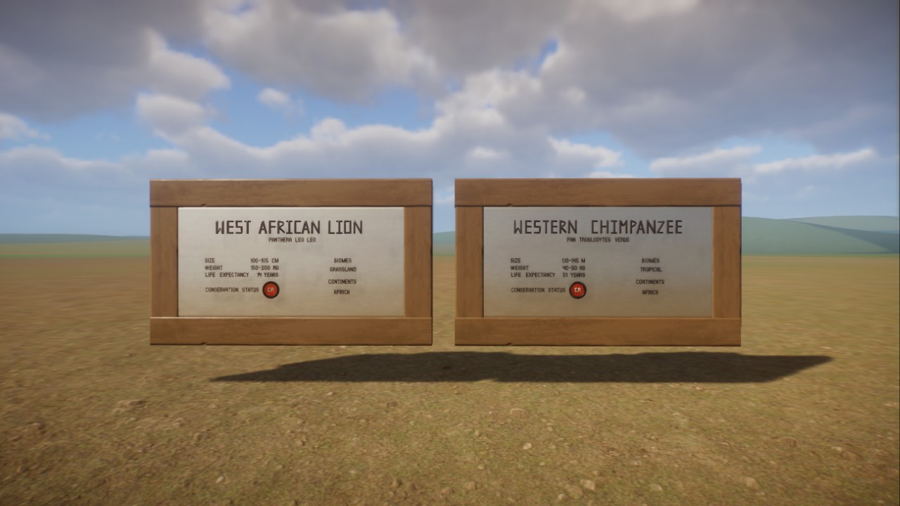 West african lion and Western Chimpanzee