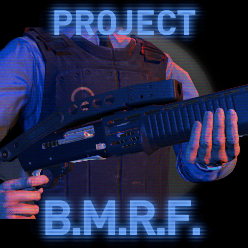 PROJECT: B.M.R.F.B.S. SPAS-12 with the stock folded.