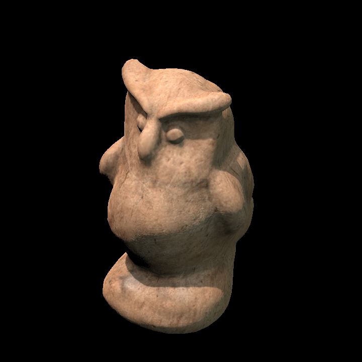 Terracotta pottery owl
