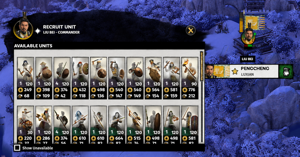 Liu Bei's Nanman Units