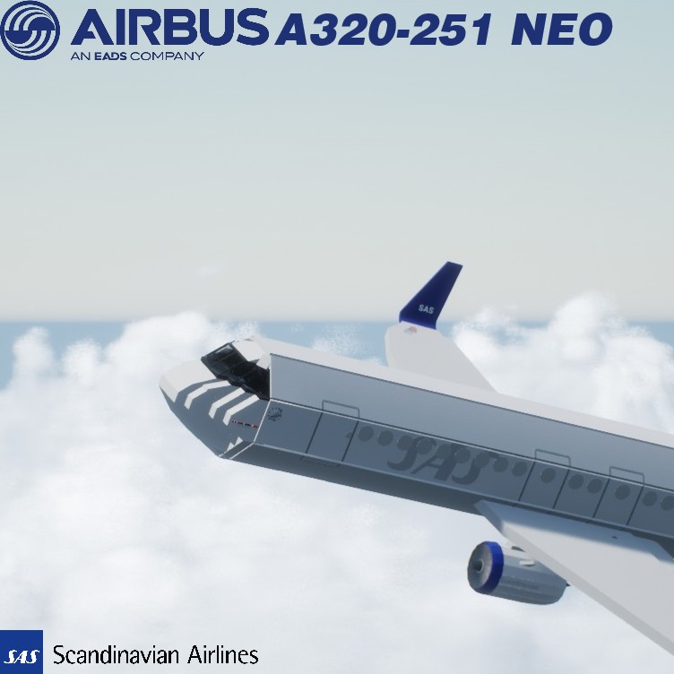 Softbody AIR LINER Airbus A320-251 NEO Scandinavian Airlines