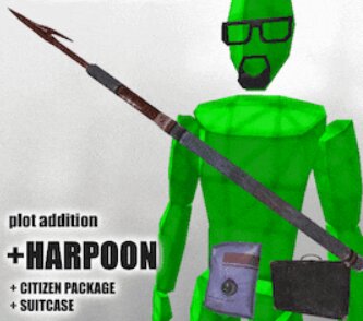 Fixed Harpoon, Food Package and Suitcase viewmodels.