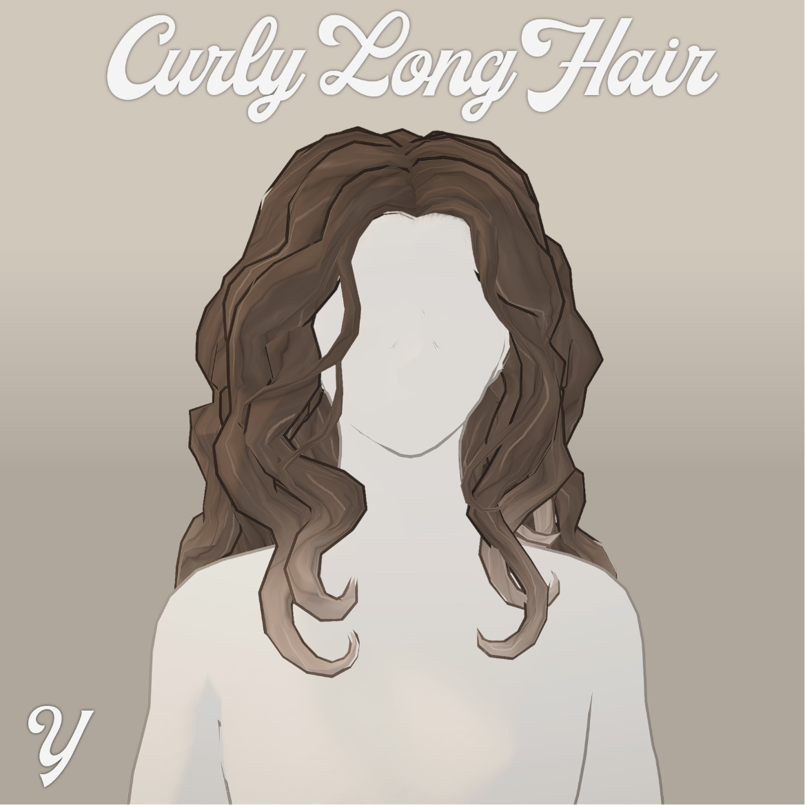 [y] Long Curly Hair 1