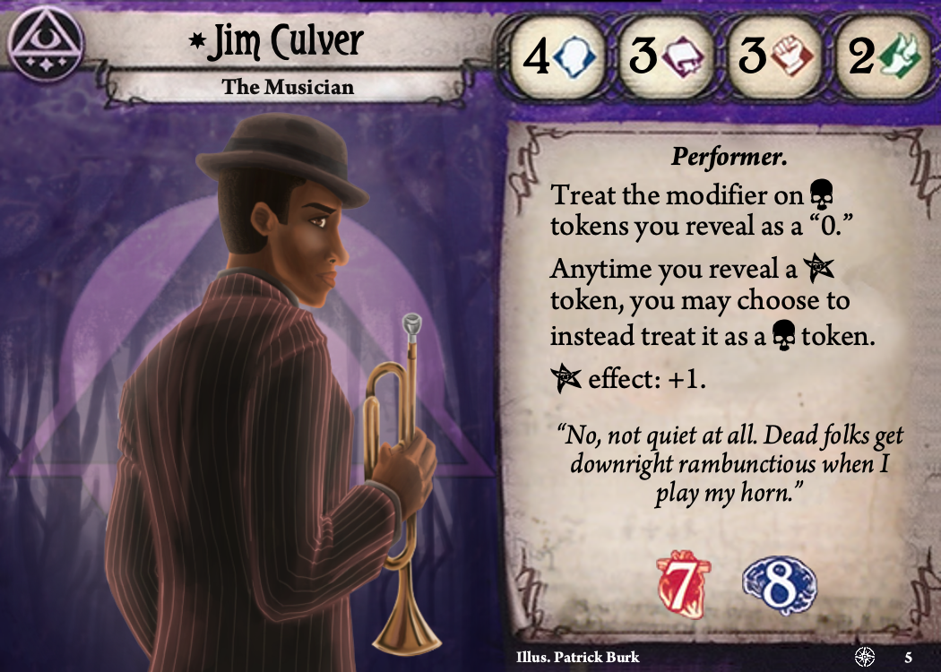 Steam Workshop::Arkham Horror LCG - Fan-made Jim Culver Replacement  Signatures