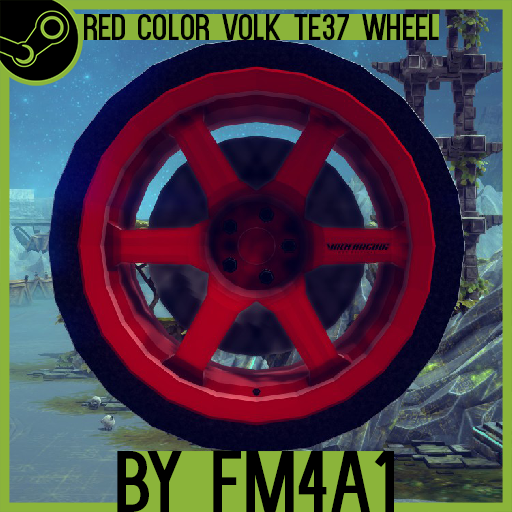 red color volk te37 wheel