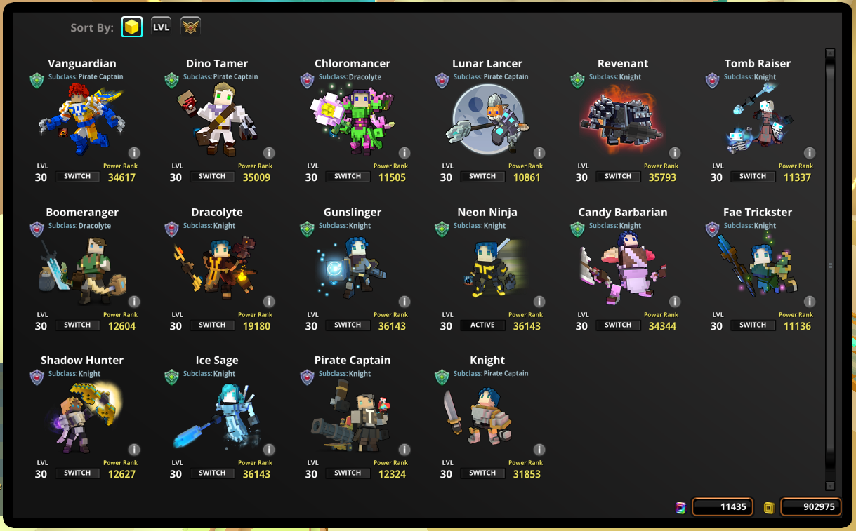 - Obscure UI - Class select & Store (Quick Class UI)