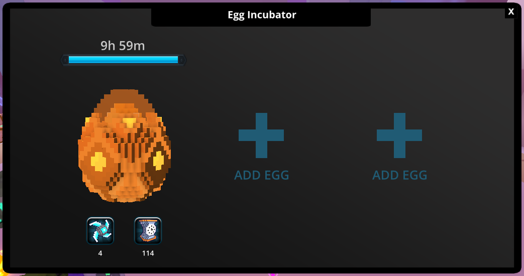 - Obscure UI - Egg Incubator