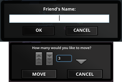 - Obscure UI - Item moving & Inputprompt