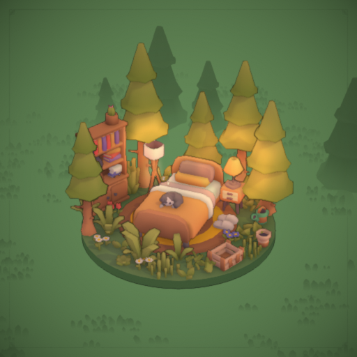 Small bed in the woods preview