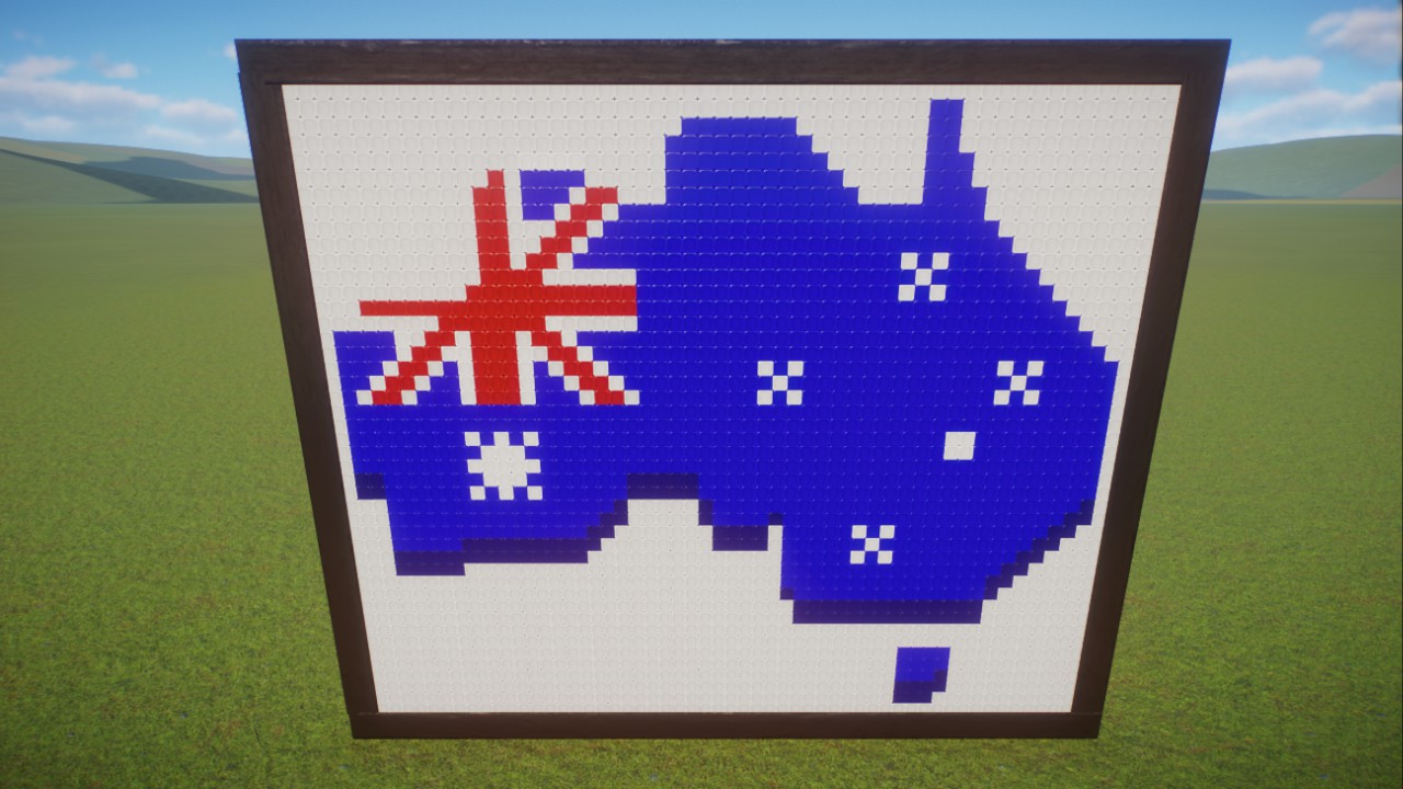 Australian Map / Flag Pixel Art