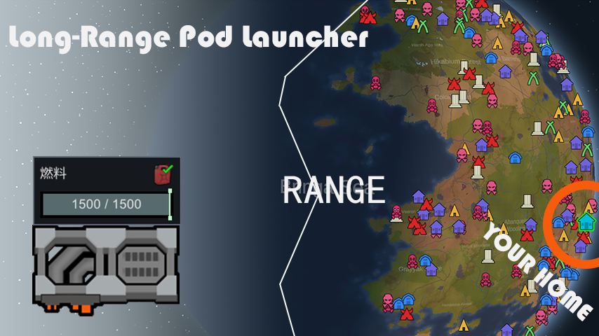 Long-Range Pod Launcher