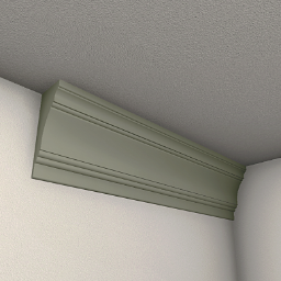 Wide ceiling molding 1 m - Sage green