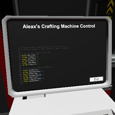 Aleax's Crafting Machine Control
