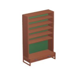 Cabinet - wide, shelves on top