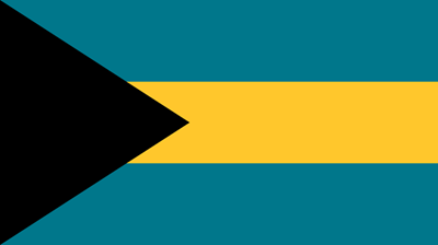 The flag of Bahamas