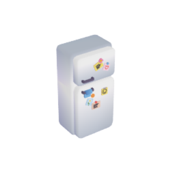 Fridge with magnets