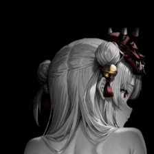 girl dark background / colored 4K +18