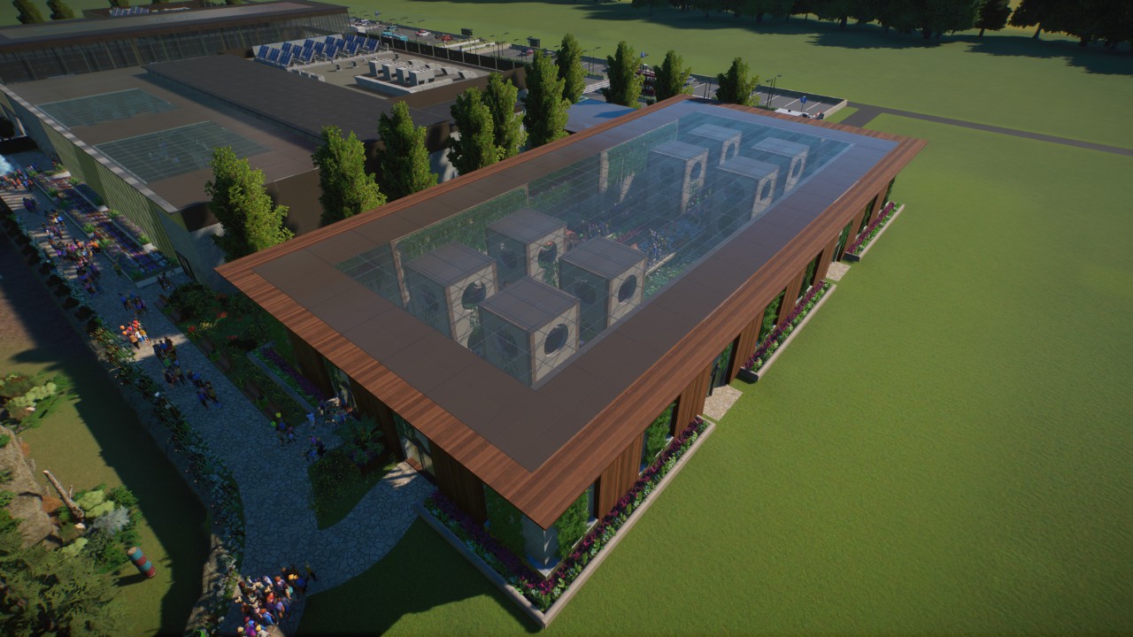 Sandbox starter zoo, 7 habitats, 24 exibits, 2 food courts, monorail