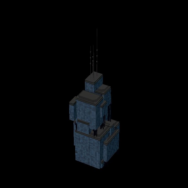 Low Poly Scifi Towers G 4 