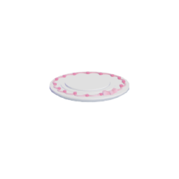 coquette pink plate