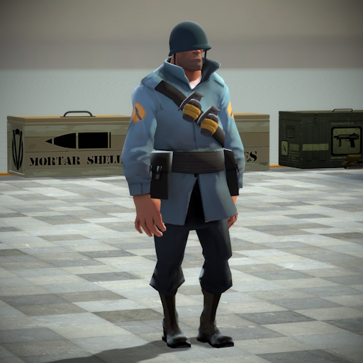 blu soldier over poison zombie