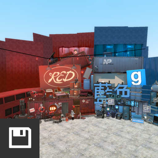 "Red and Blue" gmod menu background