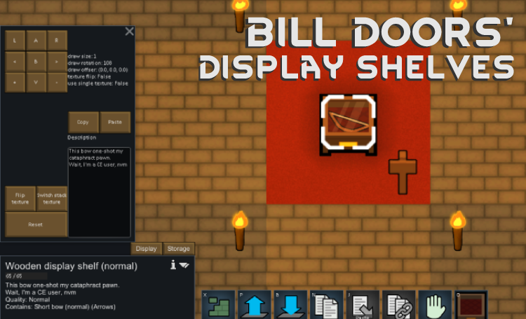 Bill Doors' Display Shelves (Continued) mod preview for RimWorld