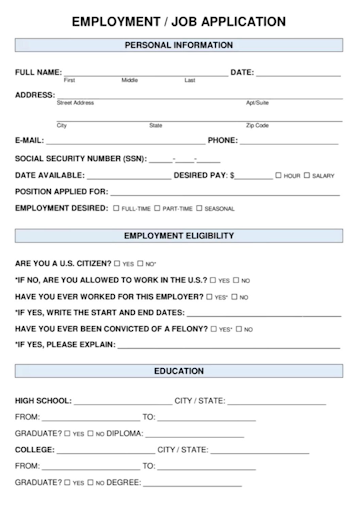 Job Application