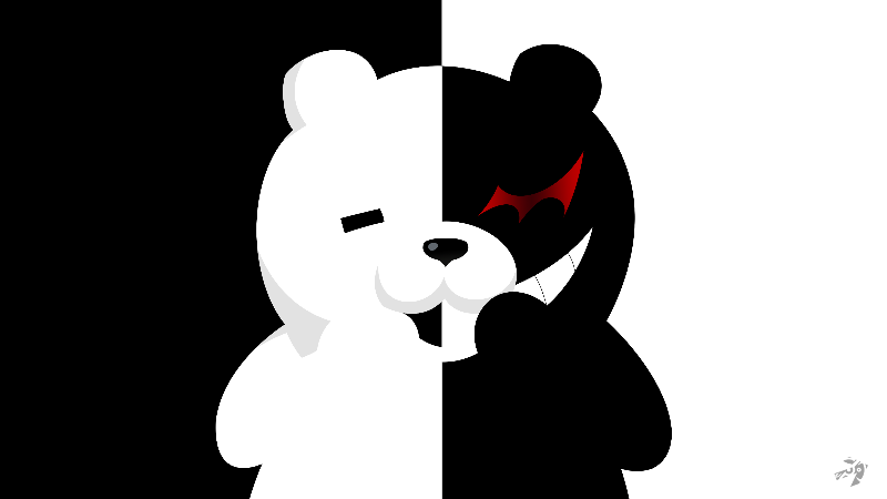 4K - Danganronpa - Monokuma Minimalist by Lucifer012