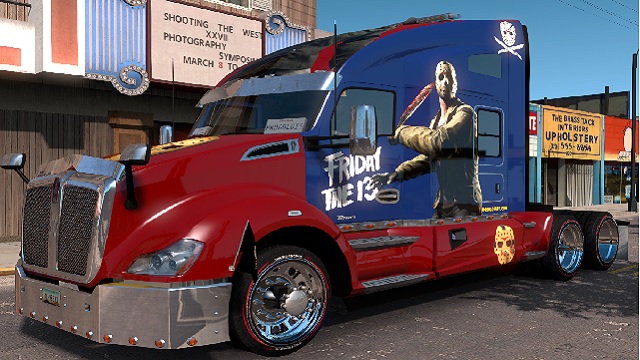This is a skin paintjob Jason killer For kenworth t680, peterbilt viper.