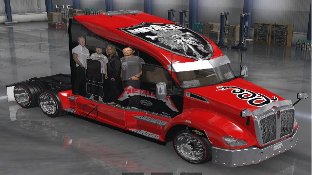 This is a skin paintjob Metallica For kenworth t680, peterbilt viper