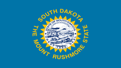 The flag of the state of South Dakota