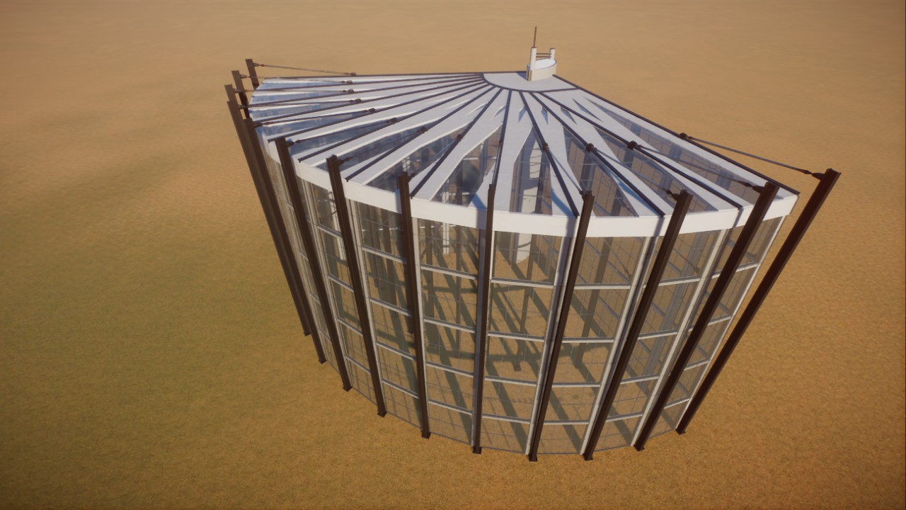 Girdered Glass Quarter Dome