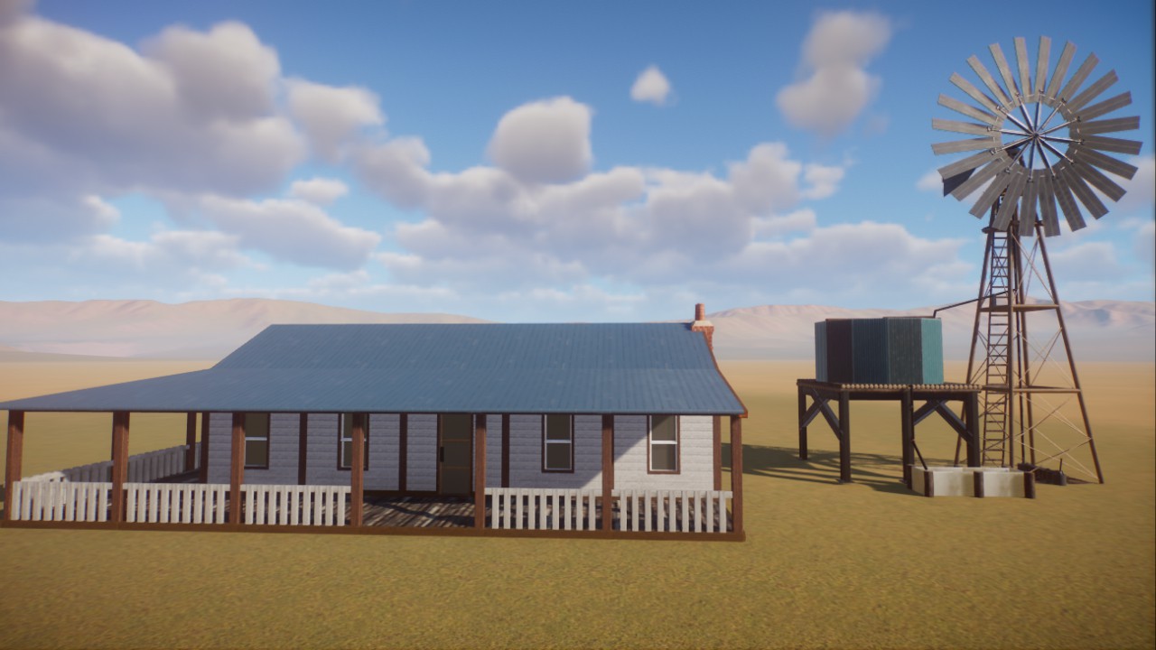 Australian Outback House with Waterpump