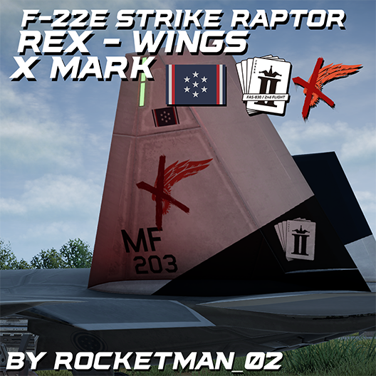 F-22E Strike Raptor | Rex - Wings "X Mark"