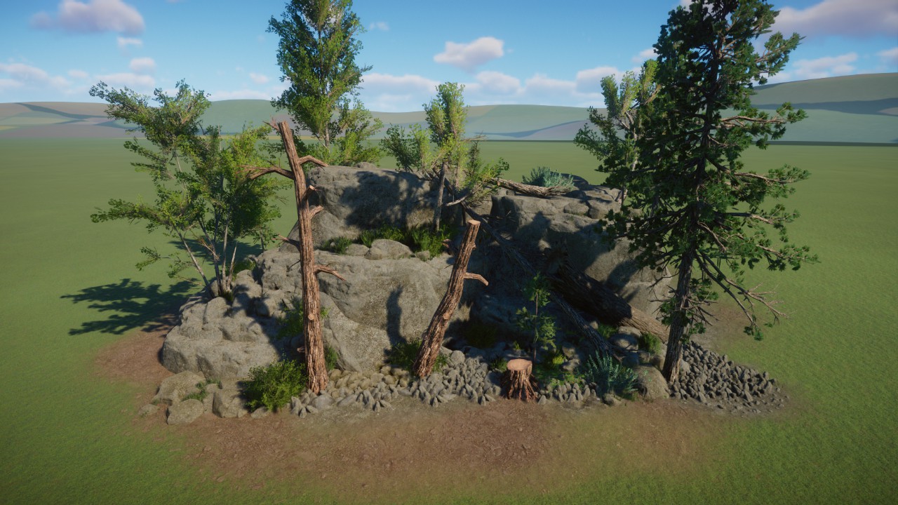 Rock scene for habitat /taiga/temperate preview