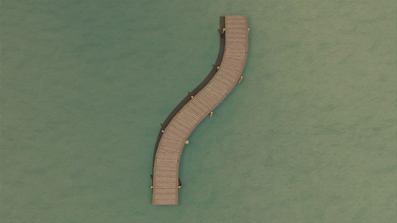 Prehistoric Resort Walkway Wavy Left Right