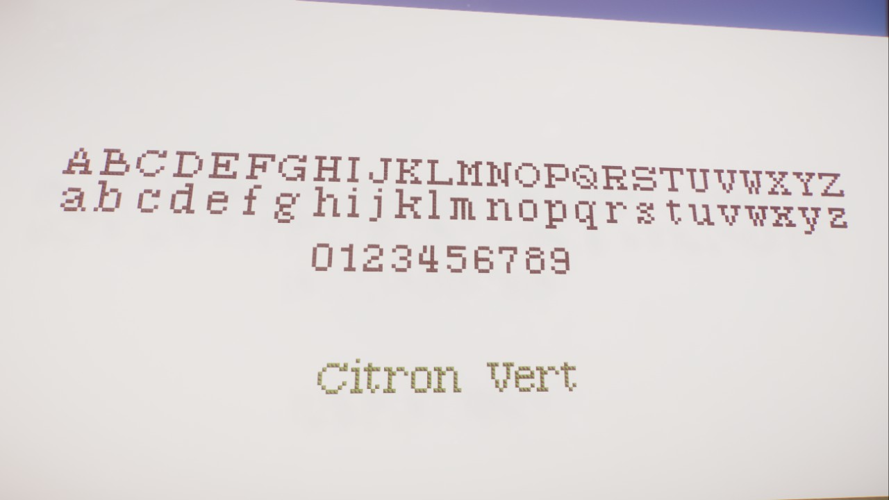 Bitmap Font with Serif