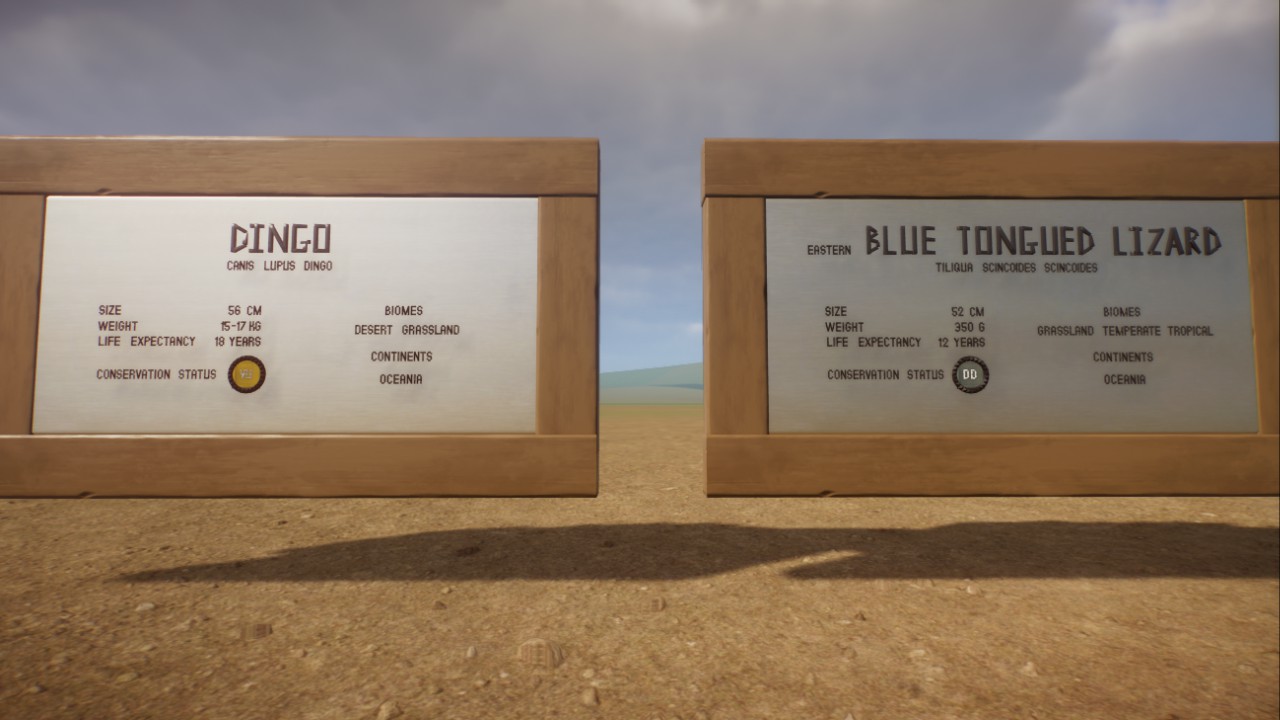 Dingo and Blue tongued lizard