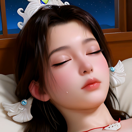 AI宋玉熟睡全屏【定制作品-无包】