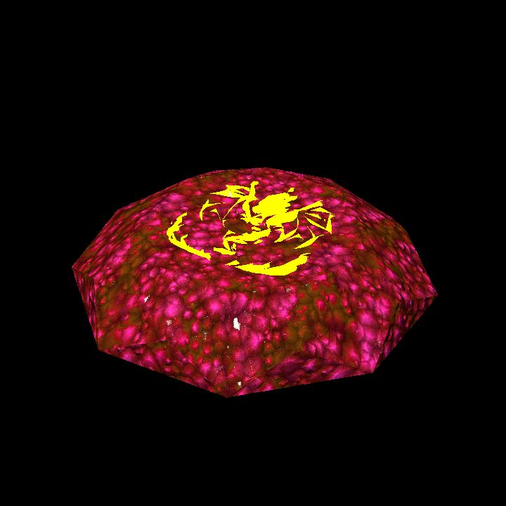 A glowing sigil stone E - dragon