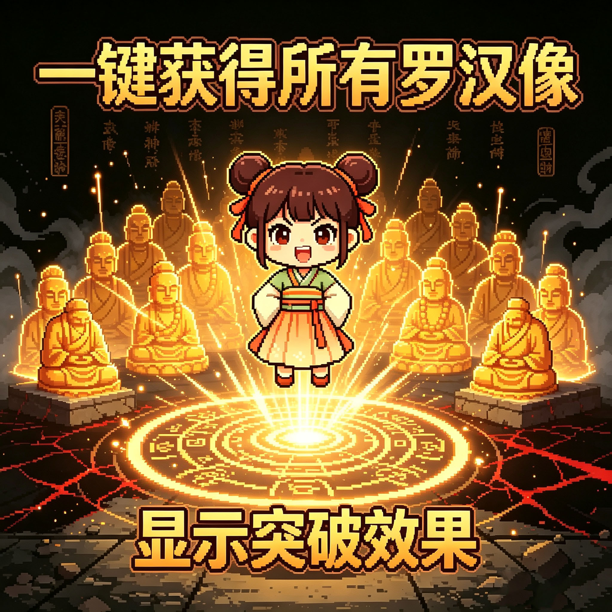 一键获得所有罗汉像·显示突破效果 preview